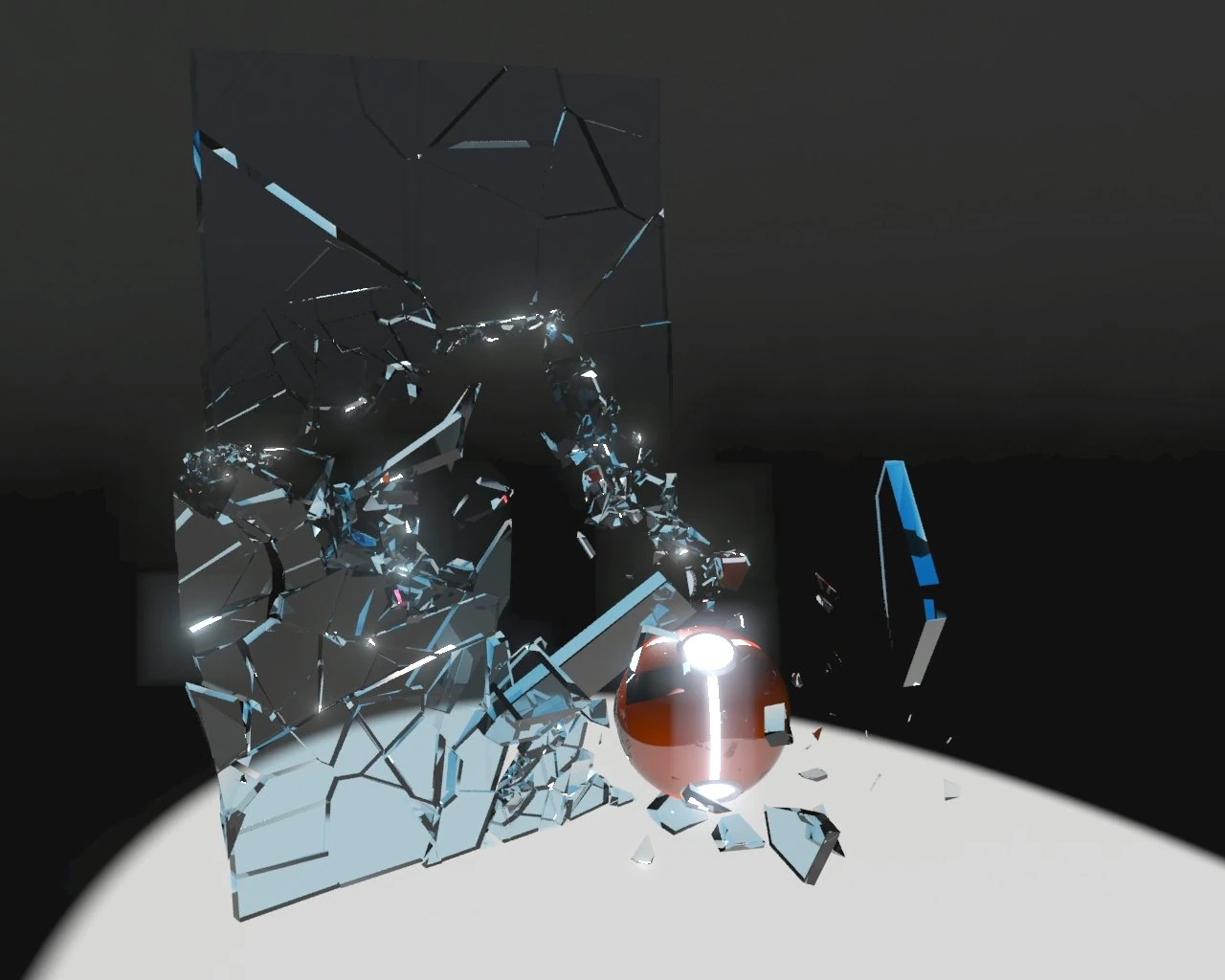 shattering glass 3D Model .c4d .max .obj .3ds .fbx .stl .blend 