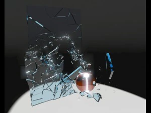 quebrando vidro Modelo 3D