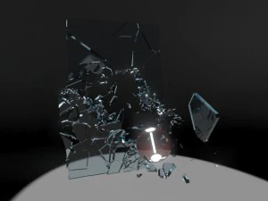shattering glass 3D Model