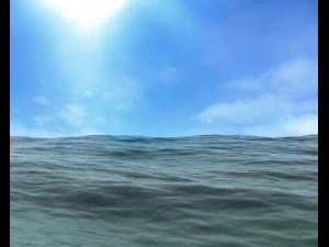 mar realista animado Modelo 3D