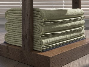 shelves for bathroom woodenter with bathrobe 3Dモデル