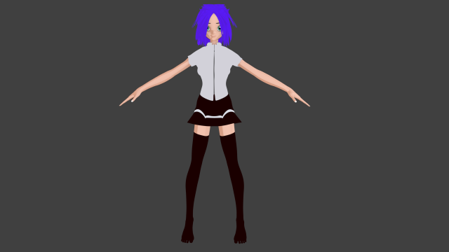 anime female Modèle 3D .c4d .max .obj .3ds .fbx .stl .blend 