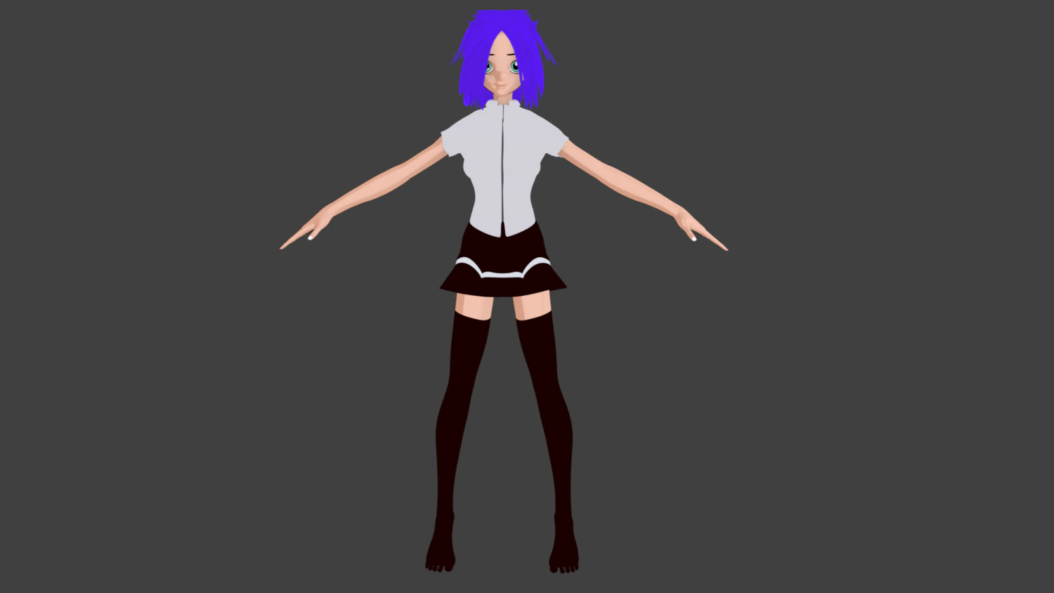 anime female 3D Model .c4d .max .obj .3ds .fbx .stl .blend 