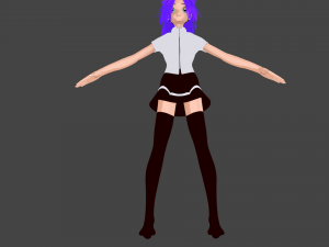 anime female Modèle 3D