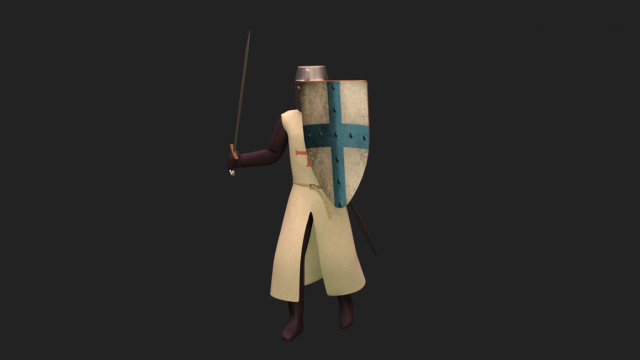 crusader Model 3D .c4d .max .obj .3ds .fbx .stl .blend 