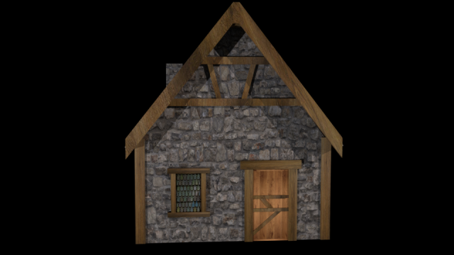 medieval house 1 3D 模型 .c4d .max .obj .3ds .fbx .stl .blend