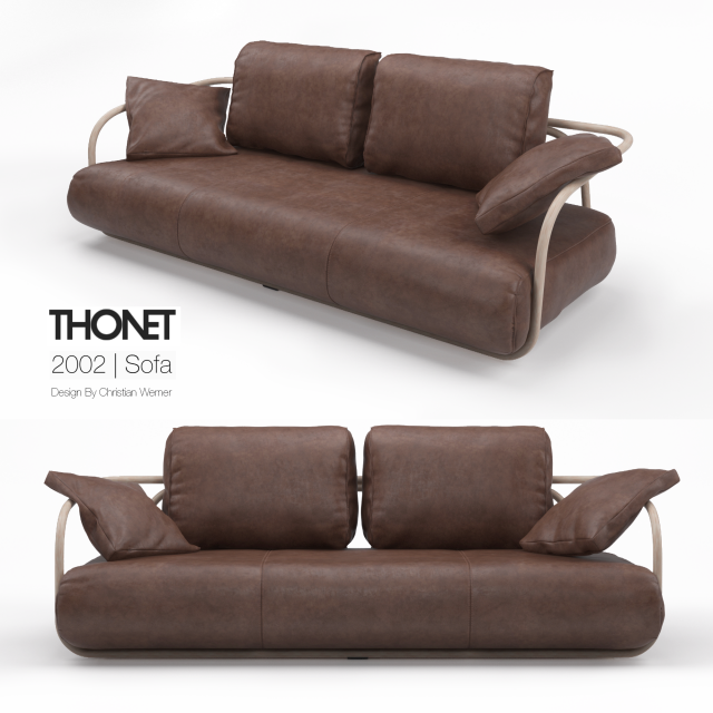 thonet sofa 3Dモデル .c4d .max .obj .3ds .fbx .stl .blend 