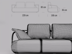 thonet sofa 3Dモデル