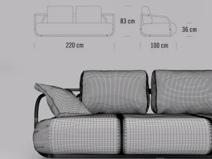 thonet sofa 3D Model