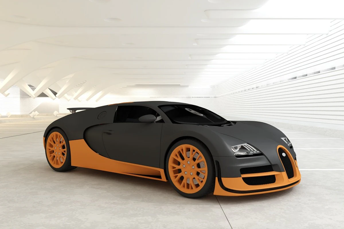 Бугатти Вейрон 3D Модель .c4d .max .obj .3ds .fbx .stl .blend 