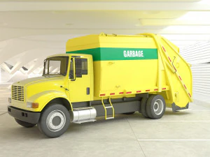 voiture de camion poubelle Modèle 3D