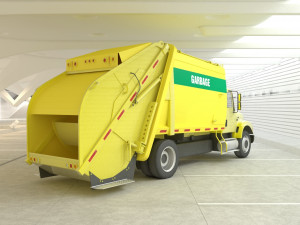garbage truck car 3D Model