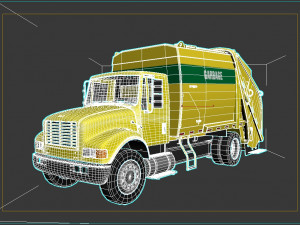 garbage truck car 3D Model
