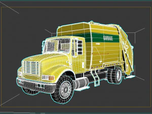 garbage truck car 3D Model