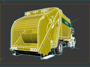 garbage truck car 3D Model