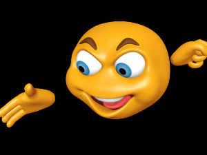 smiley lokcy - rigged 3D Model