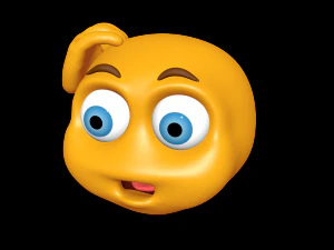 smiley lokcy - rigged 3D Model