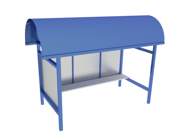 bus stop 3D Model .c4d .max .obj .3ds .fbx .stl .blend 