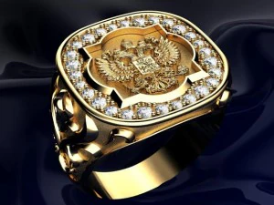 кільце російський герб 3D Принт Модель