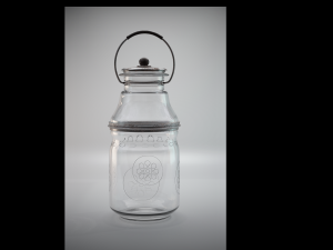 glass jar with accessories Model 3D