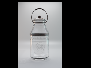 glass jar with accessories Model 3D