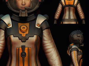 astronaut sci fi 3D-Modell