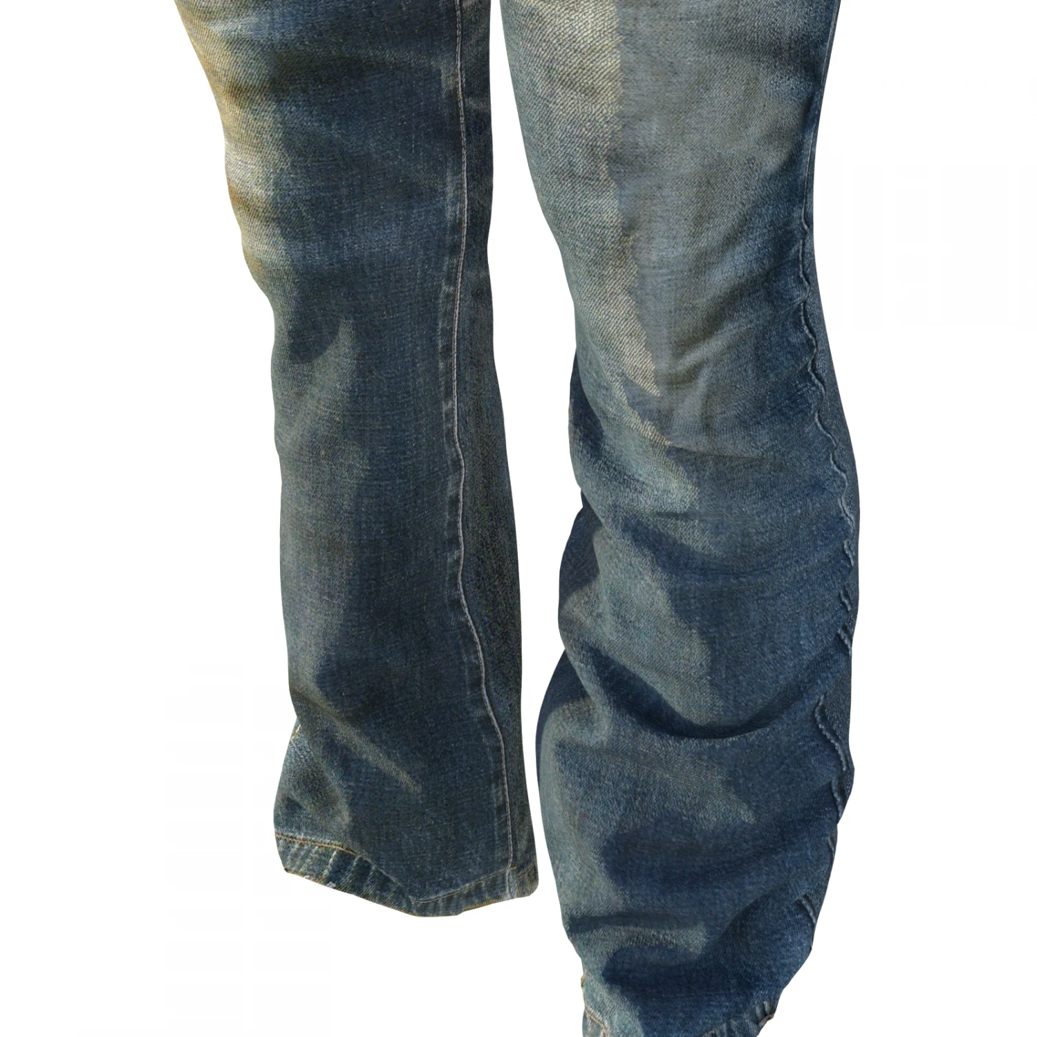 faded boot cut jeans 3D Model .c4d .max .obj .3ds .fbx .stl .blend