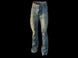 faded boot cut jeans 3D Model