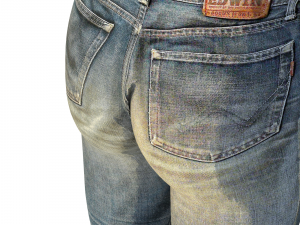 faded boot cut jeans Modelo 3D