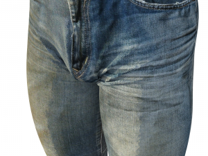 faded boot cut jeans Modelo 3D