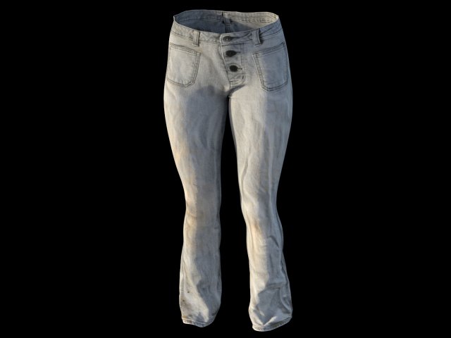 low rise jeans for women Modèle 3D .c4d .max .obj .3ds .fbx .stl .blend 