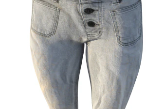 low rise jeans for women 3D Model