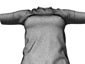 realistic t-shirt for women 3D 模型