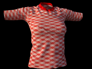 realistic t-shirt for women 3D 模型