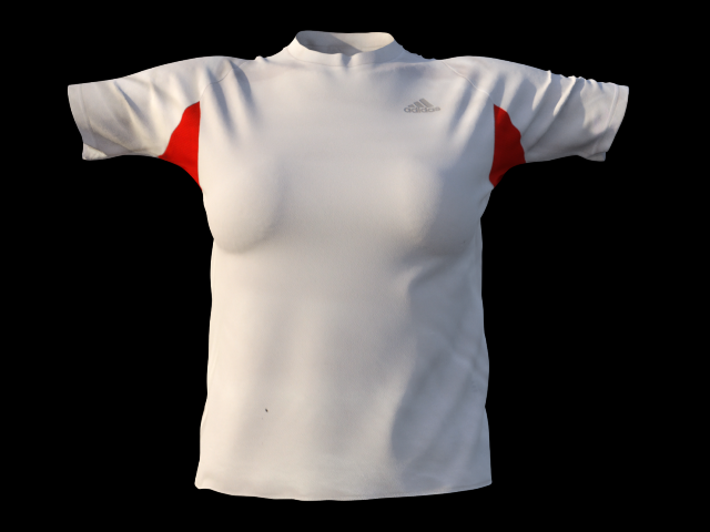realistic t-shirt for women 3D Model .c4d .max .obj .3ds .fbx .stl .blend 