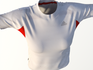 realistic t-shirt for women 3D Model