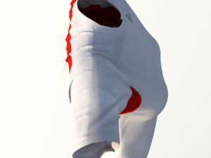realistic t-shirt for women 3D Model