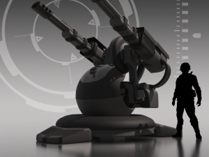 sci-fi turret rtg-14 3D Модель