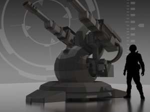 sci-fi turret rtg-14 3D-Modell