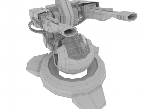 sci-fi turret rtg-14 3D-Modell