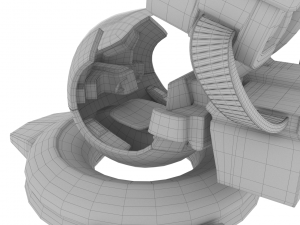 sci-fi turret rtg-14 3D-Modell