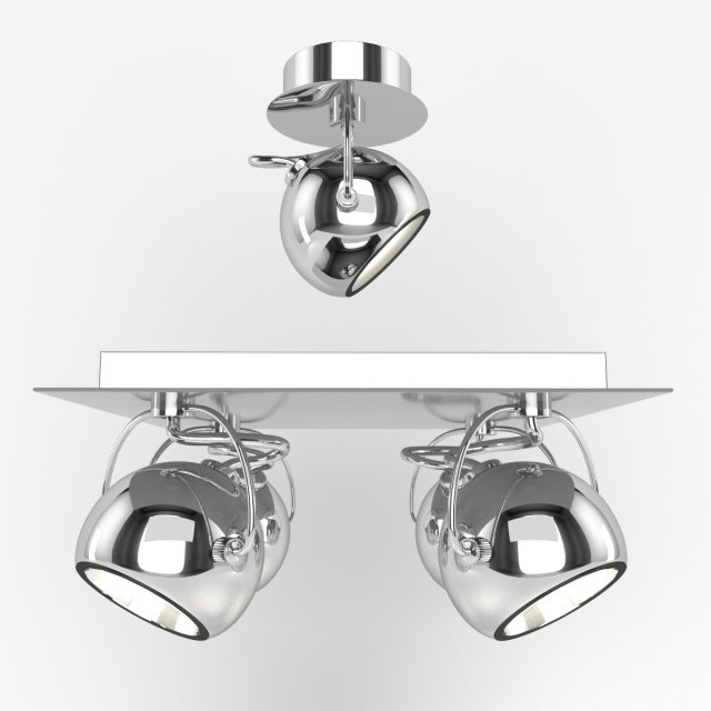 lamp ideal lux lunare Model 3D .c4d .max .obj .3ds .fbx .stl .blend 