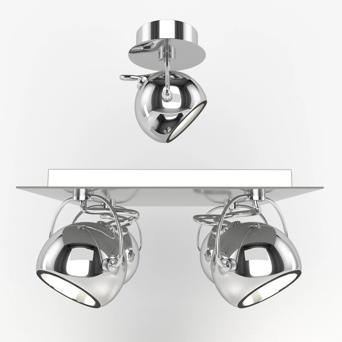 lamp ideal lux lunare 3D Model .c4d .max .obj .3ds .fbx .stl .blend 
