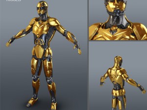 amazing riggid sci-fi robot Model 3D