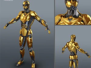 놀랍고 견고한 공상과학 로봇 3D 모델