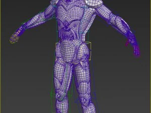 amazing riggid sci-fi robot 3D Model