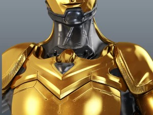 amazing riggid sci-fi robot 3D Model