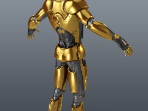 amazing riggid sci-fi robot Modello 3D