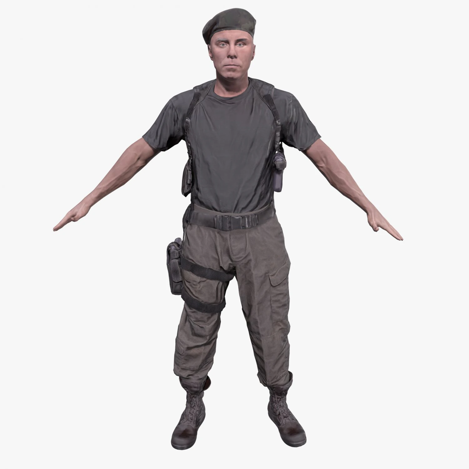 soldier 3D Model .c4d .max .obj .3ds .fbx .stl .blend