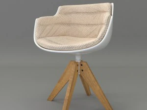 white armchair 3D Model